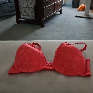 Floral Lace Women's Bra - Pink
